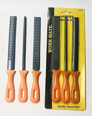 (Lot Of 2) 3pc Wood Rasp File Set Woodworking Carpentry Workshop Carving Tools • $11.99