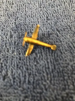 Vintage Brass Airplane Prop Plane Charm Pendant Prop And Wheels Work Miniature • $4.98