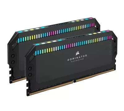 Corsair Dominator Platinum RGB 64GB (2x32GB) DDR5 UDIMM 6600Mhz C32 1.1V Black D • $602.60