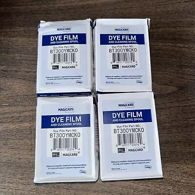 Lot Of 4 Magicard Dye Film And Cleaning Spool BT300YMCKO New • $49.99