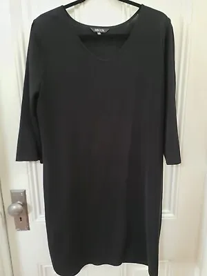 Misook Shift Dress Women's Size PL 3/4 Sleeve Black Knee Length Classic • $24.99