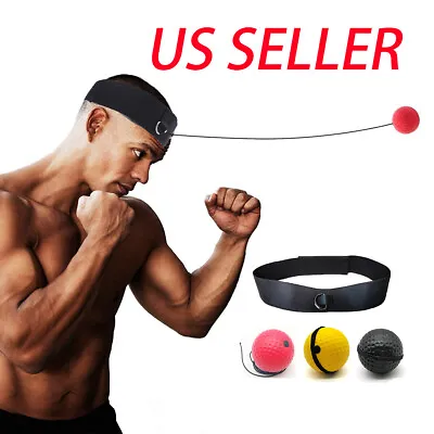 Boxing Fight Ball With Head Band For Reflex Speed Training Punching Exercise • $8.44