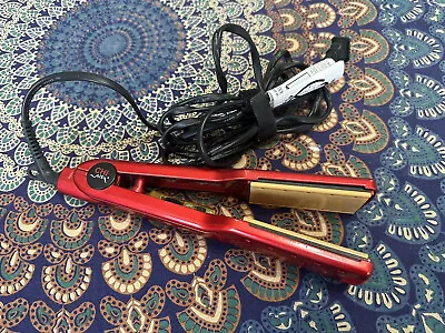 CHI AIR 24K Ruby Red 2  Tourmaline Ceramic Flat Iron Hair Straightener • $89