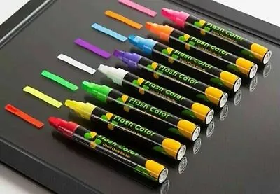 Chalk Pens White & Coloured Liquid Marker Art Blackboard Black Signs Chalk Board • £3.99