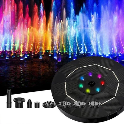 £9.69 • Buy Solar Fountain Floating Pump Water Feature Garden Pool Bird Bath Pond Outdoor UK