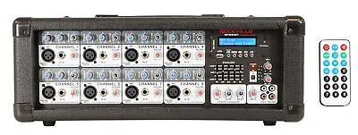 Rockville RPM80BT 2400w Powered 8 Channel Mixer/Amplifier W/Bluetooth/EQ/Effects • $179.95