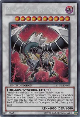 Malefic Paradox Dragon [YMP1-EN007] Secret Rare Near Mint Limited - Yugioh Singl • $5.23