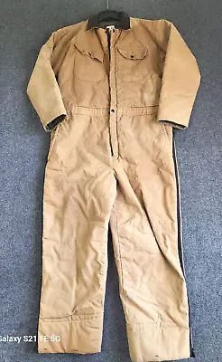 Vintage Master Sportsman Men's Insulated Coveralls Duck Brown Size XL Full Zip • $39.99
