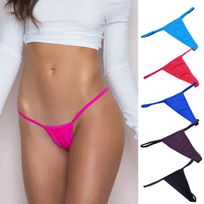 Womens Ladies Mini G-String Micro Thong Underwear Lingerie Knickers Panties US ♪ • $1.49