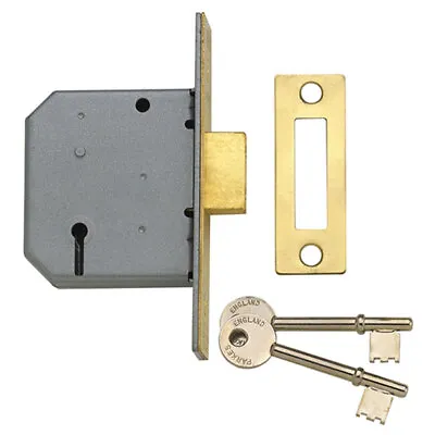 Yale Locks PM322 3 Lever Mortice Deadlock Polished Chrome 65mm 2.5in • £19.14