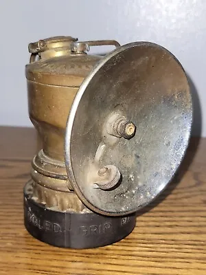 Vintage Justrite Coal Miners Carbide Lamp 3  Reflector  • $39.99