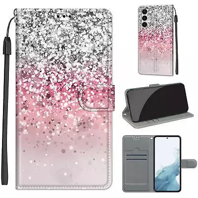 For Various Phone Shining Magnetic Flip Wallet Card Bag Stand Women Case Cover • $7.69