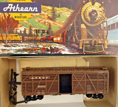 HO Scale Athearn  Santa Fe  40' Stock  Car  ATSF 50656 Vintage • $10.12