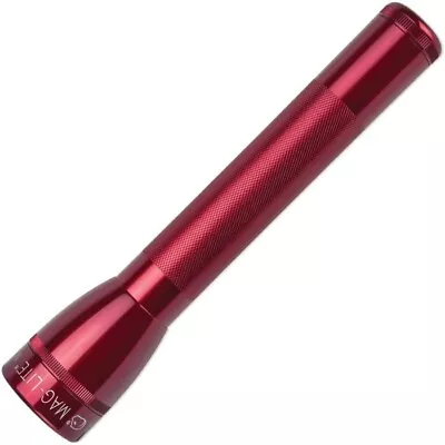 Mag-Lite Flashlight 3C LED Red Aluminum Resists Water/Impact 8.5  Made In USA • $28.49