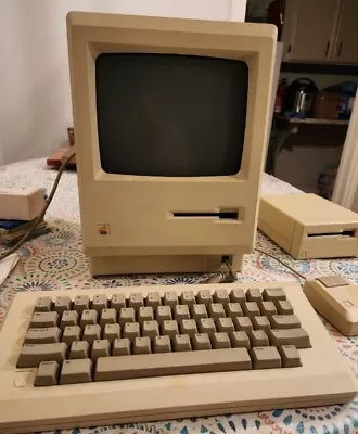 1984 Apple MacIntosh Computer 128K With Mouse Keyboard Disks & Printer • $1999