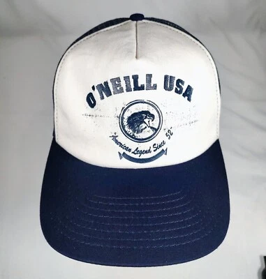 $13.99 • Buy VINTAGE O'neill Mesh Trucker Hat Snapback  Navy Blue/White Adjustable USA Made