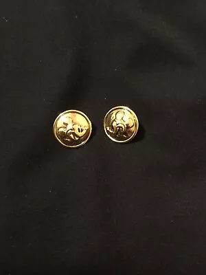 Round Gold-Tone Disney Mickey Mouse Napier Earrings No Backs • $30