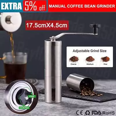 Stainless Steel Coffee Bean Manual Grinder Spice / Nuts Grinding Mill Hand Tool • $12.99