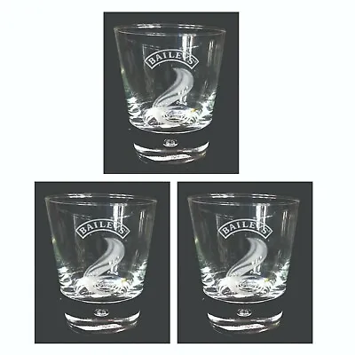 Baileys Irish Cream 3 X Bubble Base Liquor Tumbler Glasses BNWOB Luxury 290ml • $39.99