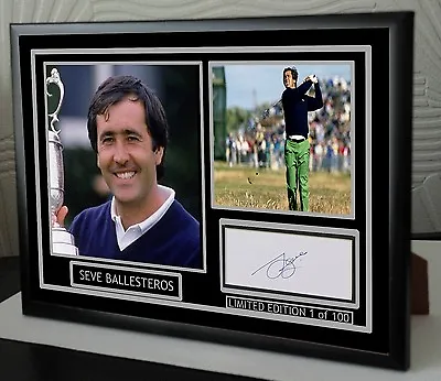 £19.99 • Buy Seve Ballesteros Framed Canvas Tribute Signed    Great Gift 