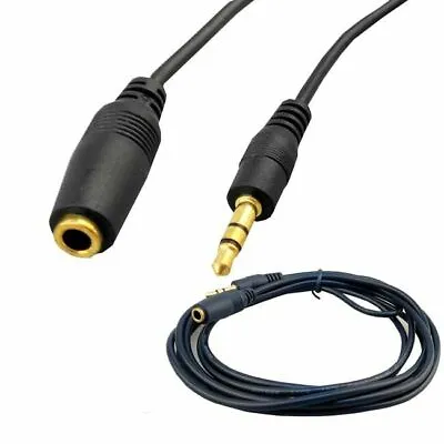 £2.99 • Buy 3m 3.5mm Jack Extension Cable Cord Stereo Plug To Socket AUX Headphone GOLD New