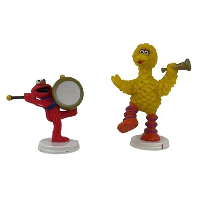 Wilton Sesame Street Figures Elmo W/Drum Big Bird W/Trumpet Horn Cake Toppers • $4.99