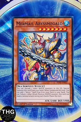 Mermail Abyssmegalo SHVA-EN037 1st Edition Super Rare Yugioh Card • $2.51