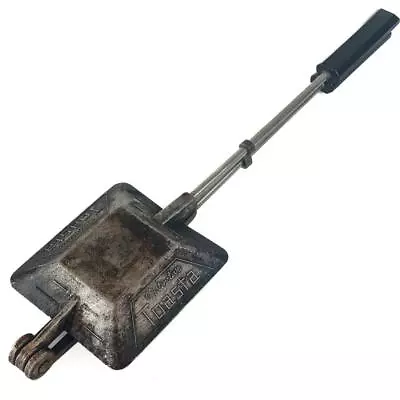 Vintage DISTINCTIVE Jaffle Iron TOASTA  Square GREAT WORKING ORDER Straight • $79.95