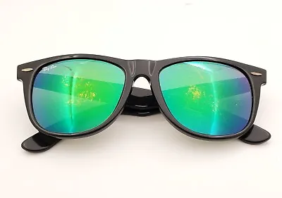 Vintage B&L Ray Ban Bausch & Lomb Green Mirror Ebony Wayfarer II • $149.99