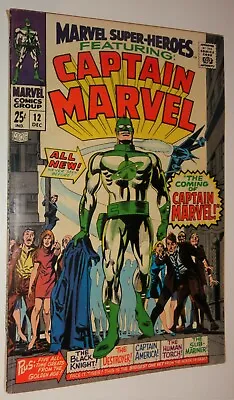 Marvel Super-heroes #12 Orgin And First Captain Marvel F/vf 1967 Giant • $192.50