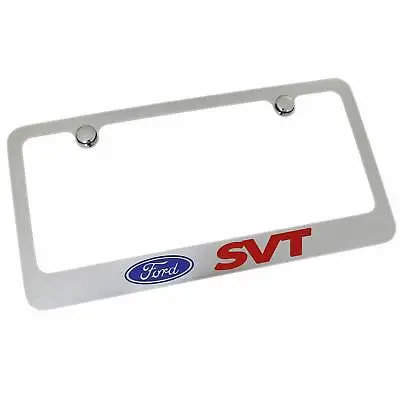 $32.95 • Buy Ford SVT Red Name License Plate Frame (Chrome)