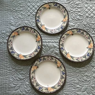 Mikasa Intaglio Garden Harvest CAC29 8 3/8  Dessert Salad Plates Set Of 4 • $18