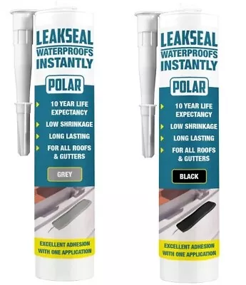 £8.99 • Buy Polar LeakSeal Waterproof Roof And Gutter Leak Sealant In Black Or Grey