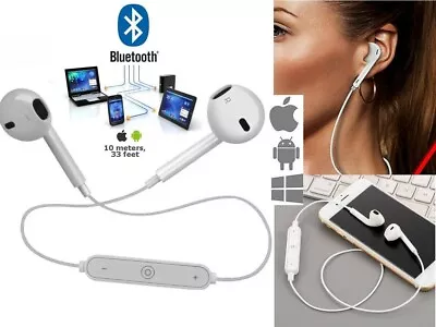 Wireless Sport Earphones For IPhone 7 8 X Bluetooth Headphones Stereo Samsung LG • £5.99