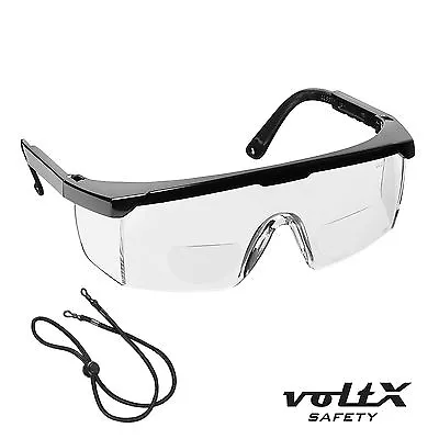 VoltX CLASSIC Bifocal Reading Safety Glasses + Cord UV400 Lens • £14.99