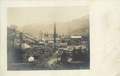 Postcard RPPC C-1910 Idaho Mullan Mining Snowstorm Mill Occupational ID24-2259 • $44.99