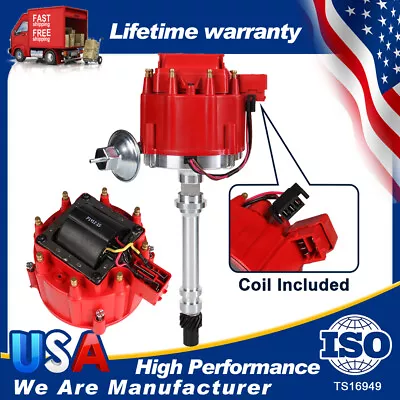 Racing HEI Distributor Ignition Combo Kit For Chevy GMC SBC 350 BBC 454 5.0/5.7L • $67.82