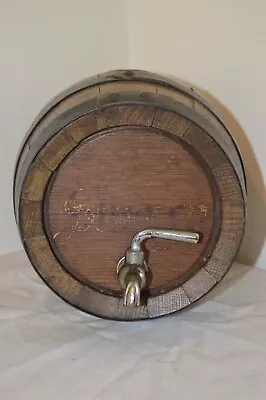 Vintage Coopered Oak Sherry Keg With Tap • £25