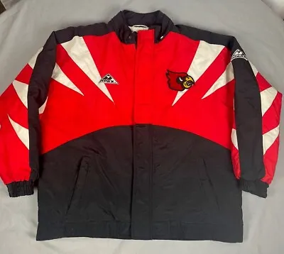 Vintage Louisville Cardinals Jacket Apex Quilted 90s Puffer Insulated NCAA • $34.30