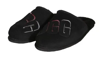 🔥 UGG Scuff Graphic Shadow Men’s Slippers In Black 1129139-BLK Red Size 10 🔥 • $59.98