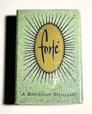 Vintage Forte Restaurant Matchbox Birmingham Michigan Advertising Matchbox • $2.99