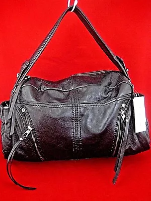 MARC NY By ANDREW MARC  NANCY  Soft Black Leather NEW Boston Satchel Bag $399 • $179