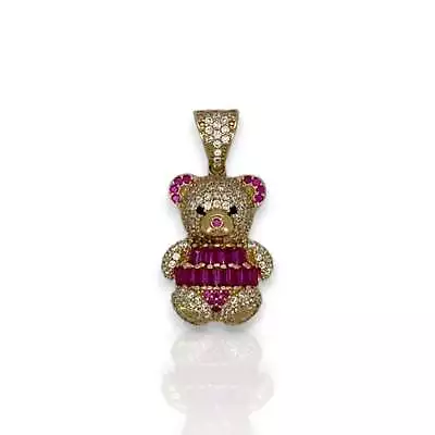 Heart Teddy Bear Pendant - 14k Yellow Gold • $352.99