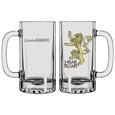 NEW Game Of Thrones LANNISTER Hear Me Roar Lion Glass Stein - Beer - ONE ONLY • £15.60