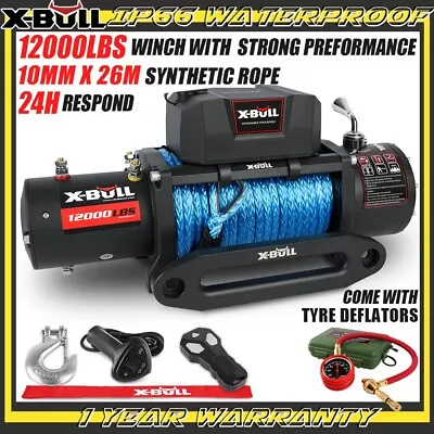 X-BULL 12000LB Electric Winch 4x4 4WD Truck Trailer 12V Boat Car Remote • $479