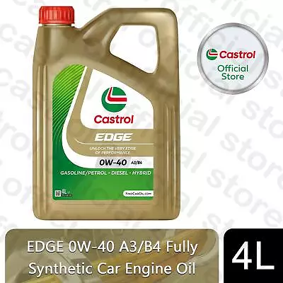 Castrol Edge 0W-40 A3/B4 Car Engine Oil Fully Synthetic 4 Litre • £46.99