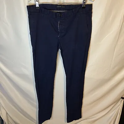 Zara Man Blue Navy Chinos Trousers W34 L34 • £12