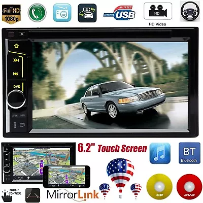 For Ford Crown Victoria 2 DIN 6.2  Car Stereo Radio CD DVD Player USB Mirrorlink • $82.30