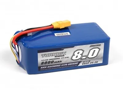 TURNIGY HIGH CAPACITY 8000mAh 6S 22.2V 12C-24C LIPO BATTERY XT90 • $119.95