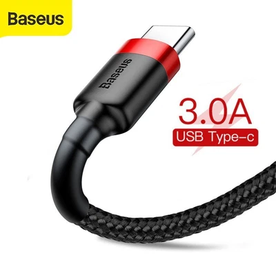 $6.59 • Buy Baseus USB To Type C Charger Cable 3A Fast Charging Lead Data Cord For Samsung